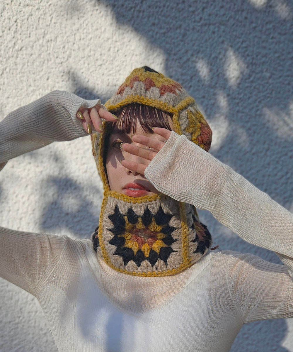 【CITY SHED】Balaclava Crochet Beige MacMahon Knitting Mills