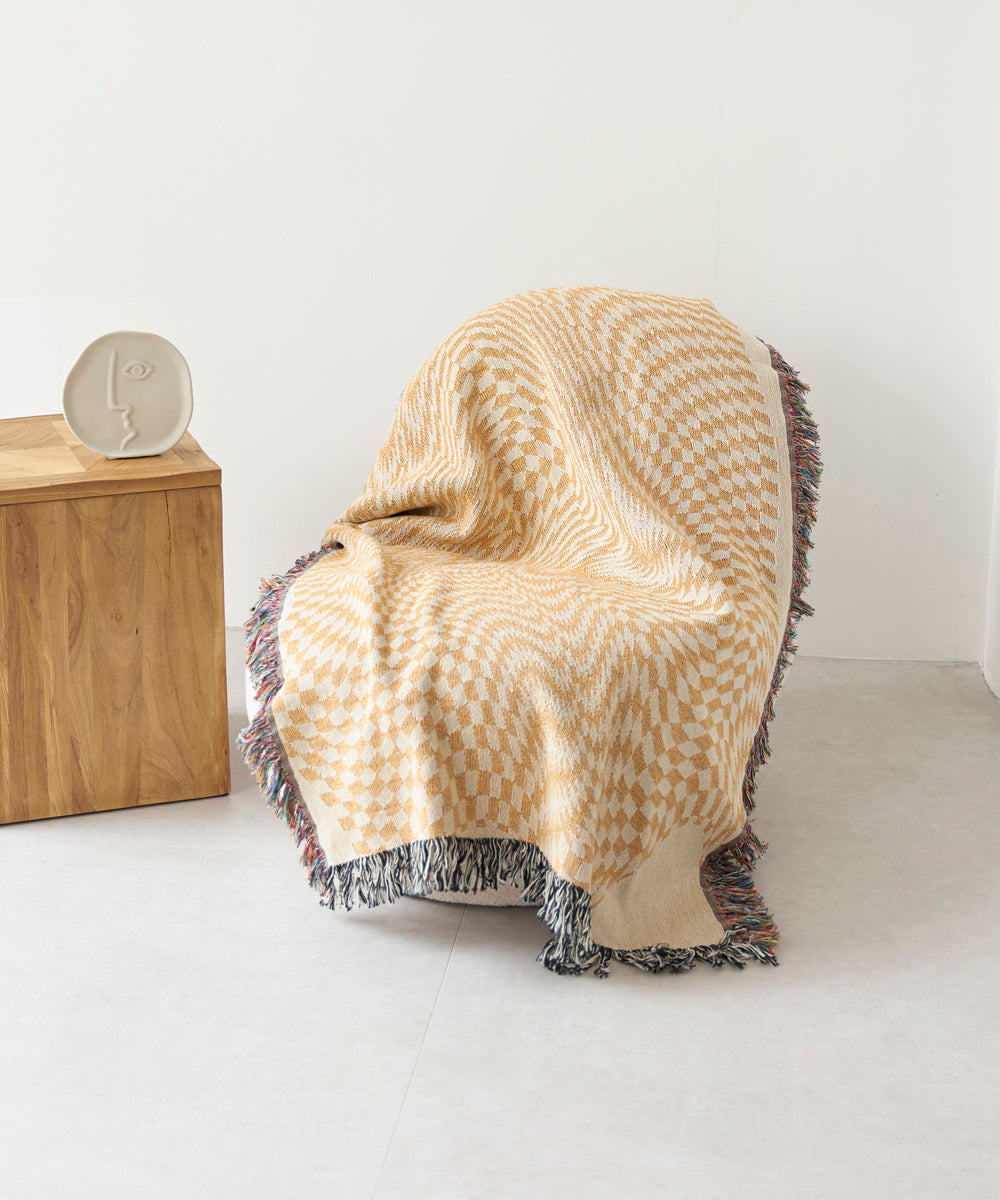 CITY SHED】Melted Butterscotch Woven Throw Blanket - Clr Shop