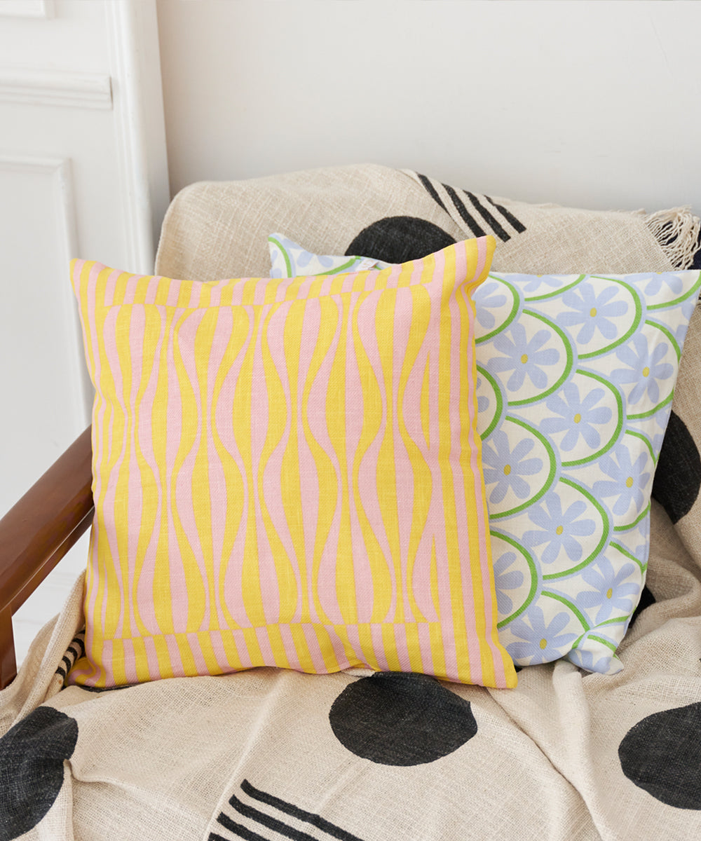 Cushion Cover Rhubarb&Custard