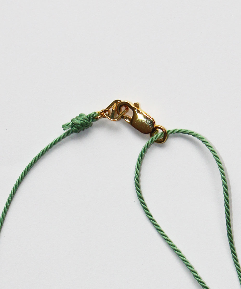 Braid Necklace Green Pea