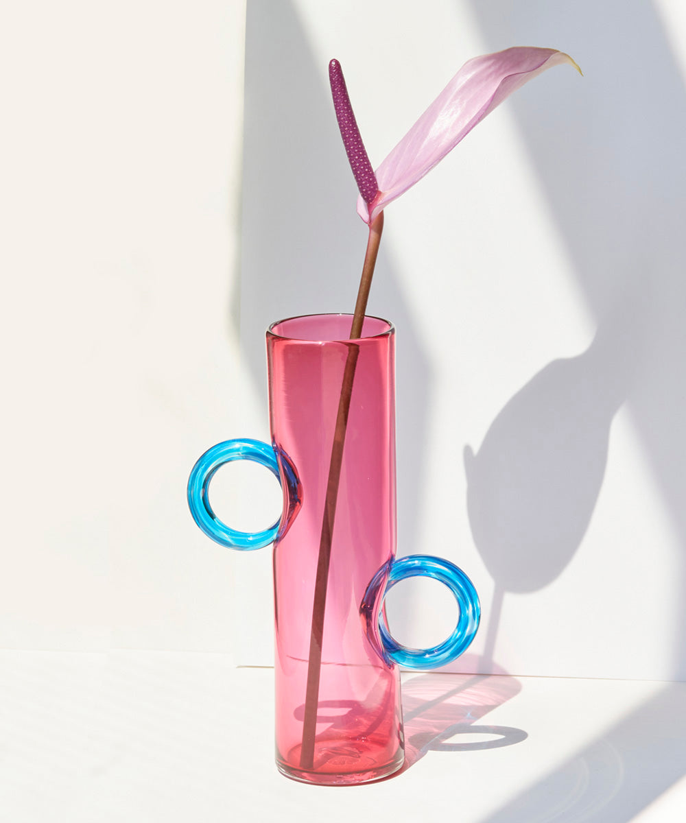 Powanie Vase Pink×Blue