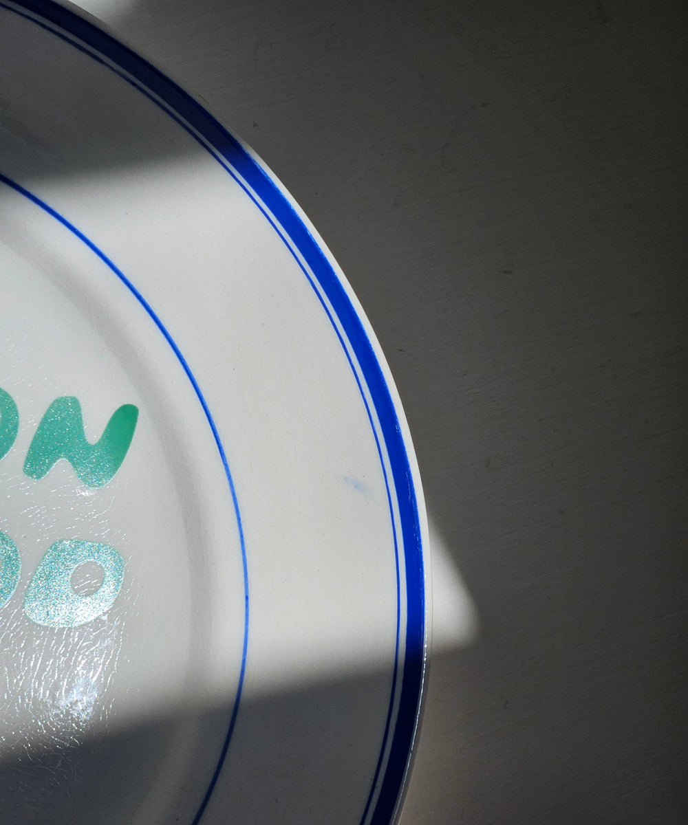 Upcycle Plate Blue Line