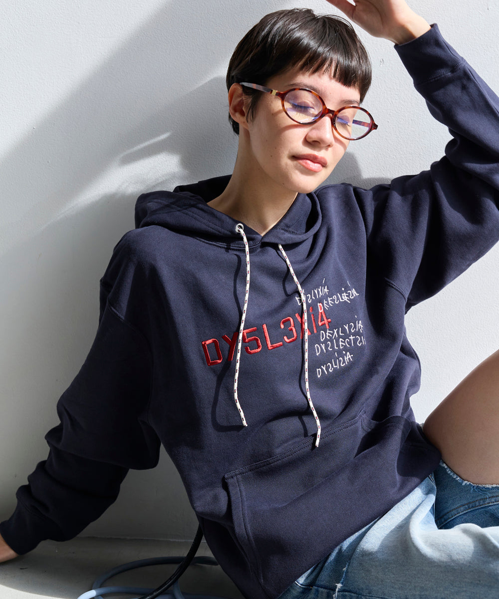 L057 L053R Hoodie Hazy Navy