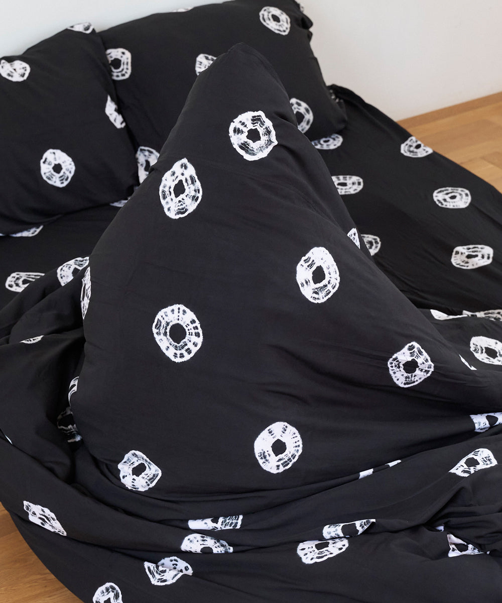 Black Shibori Quilt Cover Set