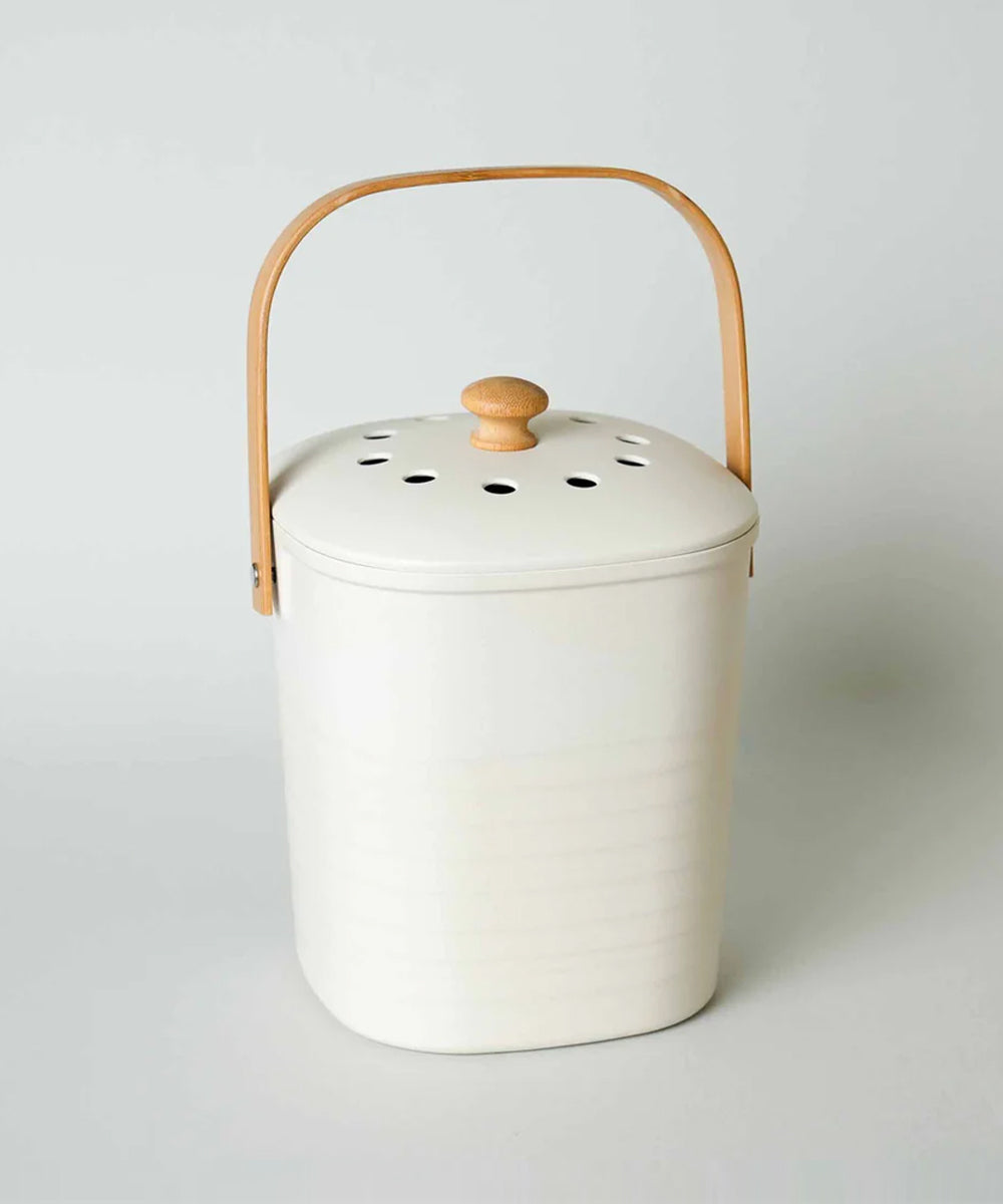 【Ethical Sale】Bamboo Compost Bin White