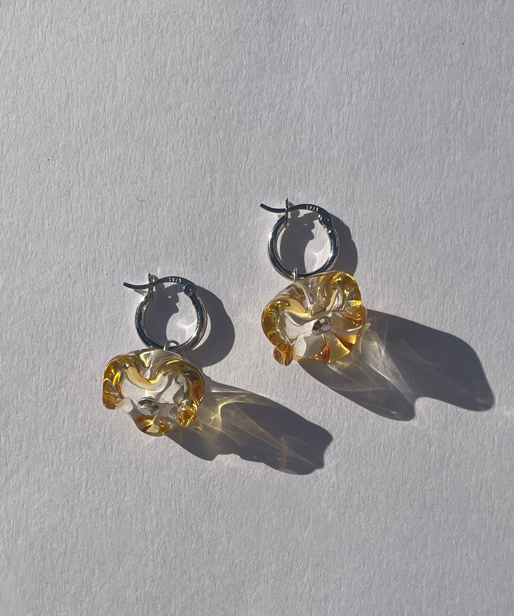 Fleurette Earrings Yellow×Silver